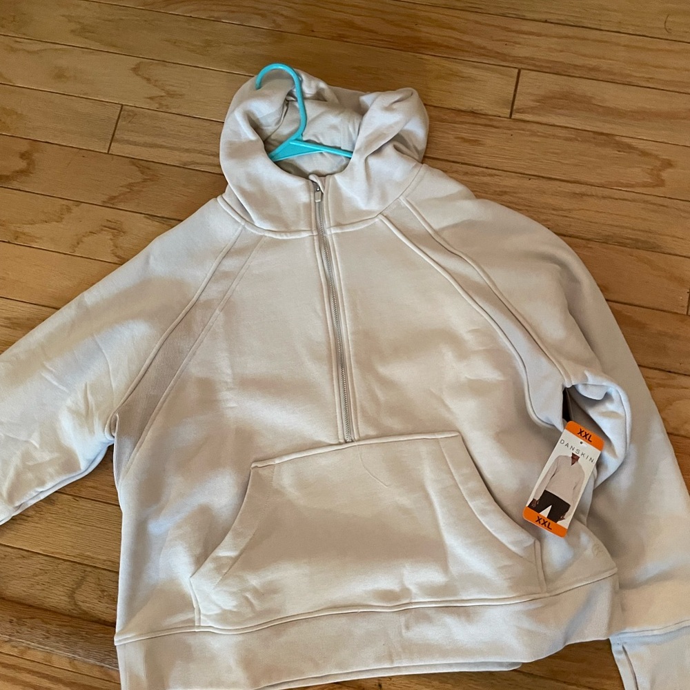Danskin Cream Zip-Up Hoodie